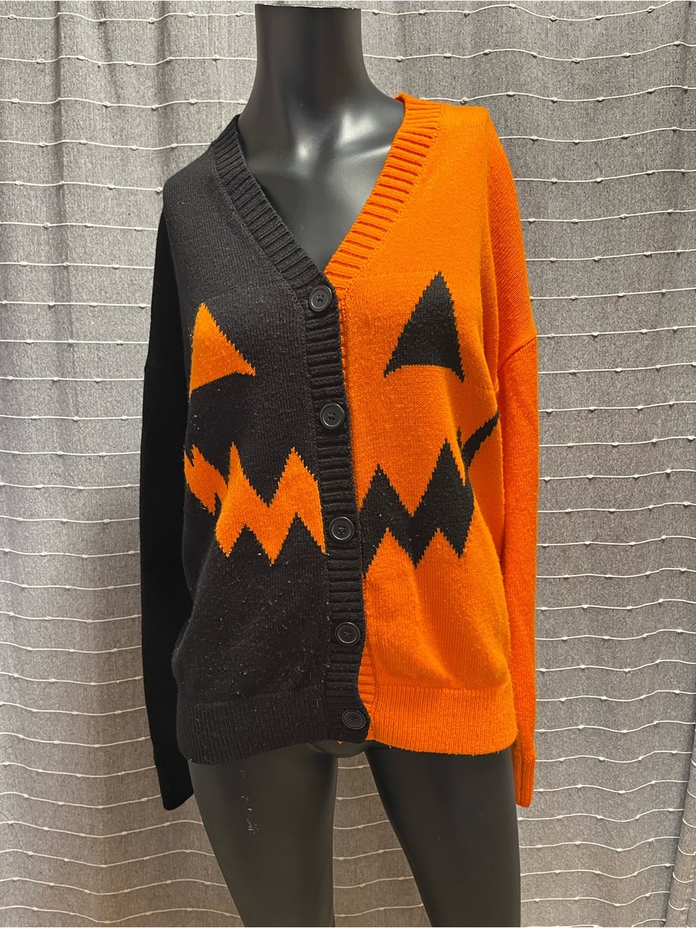 Halloween Jack O Lantern Split Cardigan